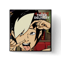 Three Delivery Tobey Button