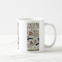 Three descending geese at Katada byTorii,Kiyomasu Mugs