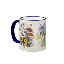 Three Different Flowers mugs
