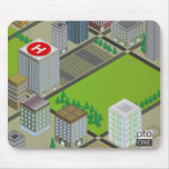 Three Dimensional City Scene Mousepad