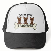 Three Dobermans hats by dogcartoons Three Dobermans hats