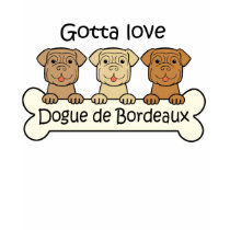 Three Dogue de Bordeaux t-shirts