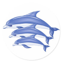 Three Dolphins Sticker
