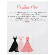 Three Dresses flyers by trennea Three Dresses flyers
