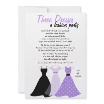 Three Dresses invitations