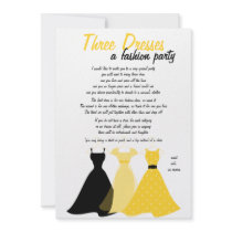 Three Dresses invitations