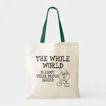 Three Drinks Behind Tote Bag