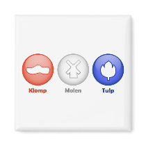 Three Dutch Icons magnets