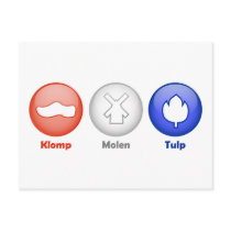 Three Dutch Icons postcards
