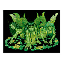 fairy, fairies, elves, spirtes, al rio, magical beings, illustration, drawing, Postcard with custom graphic design