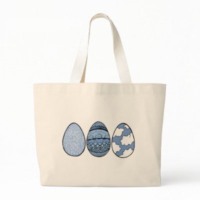 Three Eggs Blue Canvas Bags by kabloo20