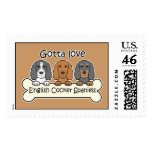 Three English Cocker Spaniels postage