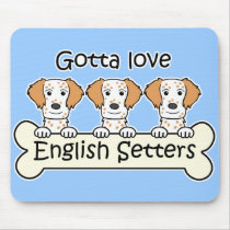 Three English Setters mousepads