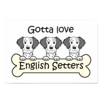Three English Setters posters
