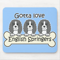 Three English Springer Spaniels mousepads