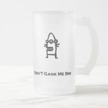 Three Eye Bot Dont Gank Me Bro black Mugs