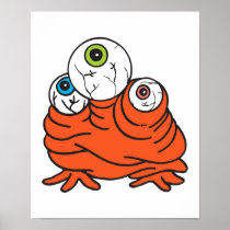 three eyeballs monster posters