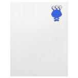 three eyed happy monster blue letterhead template