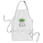 three eyed silly green furry monster aprons