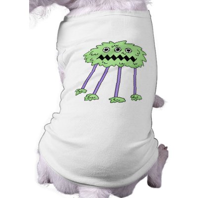 three eyed silly green furry monster pet t shirt Zazzle_petshirt three eyed silly green furry monster pet t shirt Zazzle_petshirt