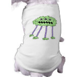three eyed silly green furry monster pet t shirt