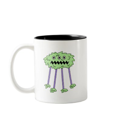 three eyed silly green furry monster mugs Zazzle_mug three eyed silly green furry monster mugs Zazzle_mug