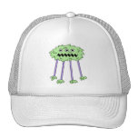 three eyed silly green furry monster trucker hats