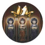 Three Faces of Buddha Sticker