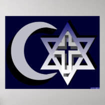 Three Faiths Print posters