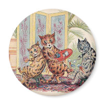 Three Falling Cats by Louis Wain Magnets