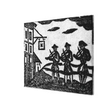Three Fiddlers, from 'A Book Roxburghe Ballads' Gallery Wrapped Canvas