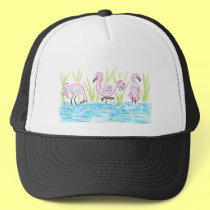 Three Flamingos hats by eelkat Three Flamingos hats