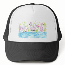 Three Flamingos hats by eelkat Three Flamingos hats