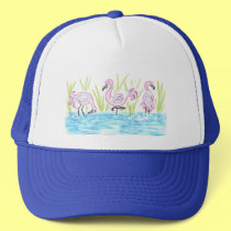 Three Flamingos hats by eelkat Three Flamingos hats