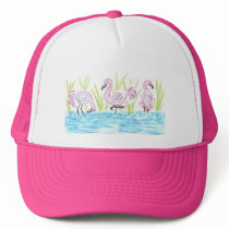 Three Flamingos hats