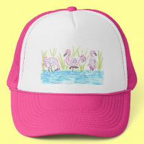 Three Flamingos hats by eelkat Three Flamingos hats
