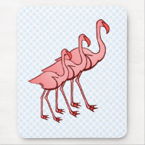 Three Flamingos mousepads by BisforBirds Three Flamingos mousepads