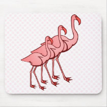 Three Flamingos mousepads by BisforBirds Three Flamingos mousepads