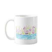Three Flamingos mugs