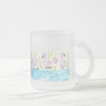 Three Flamingos mugs by eelkat Three Flamingos mugs