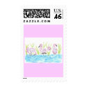 Three Flamingos stamp