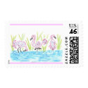 Three Flamingos stamp
