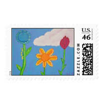 Three Flowers Stamps