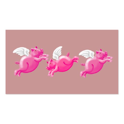 three flying pigs business card