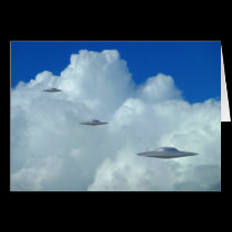 Three Flying Saucers cards