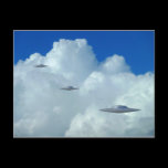 Three Flying Saucers postcards
