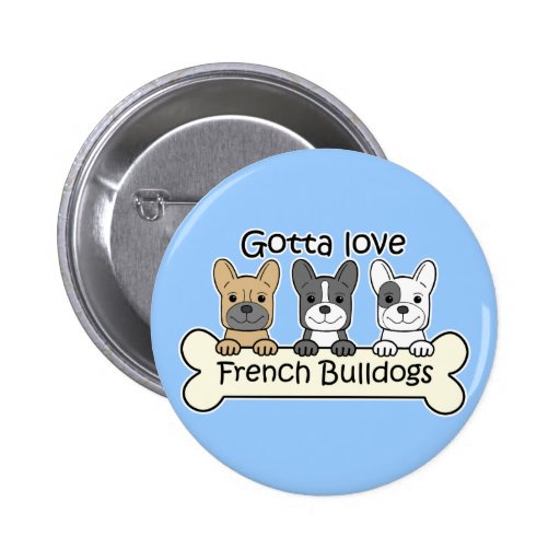Three French Bulldogs Pin