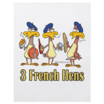 three french hens 3rd third day of christmas personalized flyer