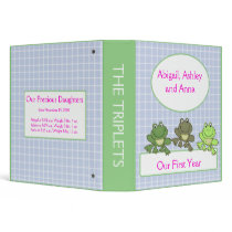 THREE FROG Froggy Baby Scrapbook First Year binders by allpetscherished THREE FROG Froggy Baby Scrapbook First Year binders