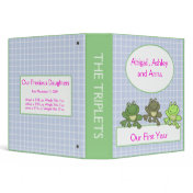 THREE FROG Froggy Baby Scrapbook First Year